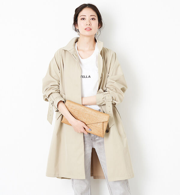 Rouge vif「バックギャザーミドルコート」|トレンチコート|