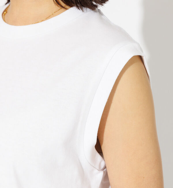 Rouge vif「【JEMORGAN/ジェーイーモーガン】クルーネックノースリーブカットソー/天竺」|Tシャツ・カットソー|