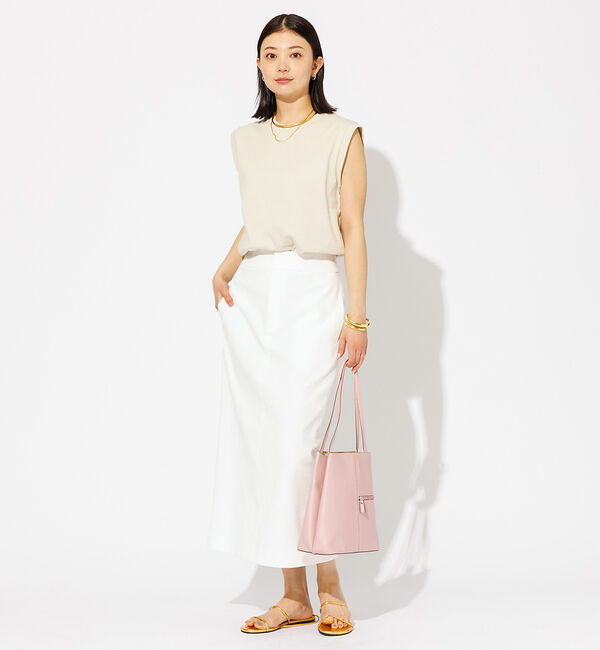 Rouge vif「【JEMORGAN/ジェーイーモーガン】クルーネックノースリーブカットソー/天竺」|Tシャツ・カットソー|