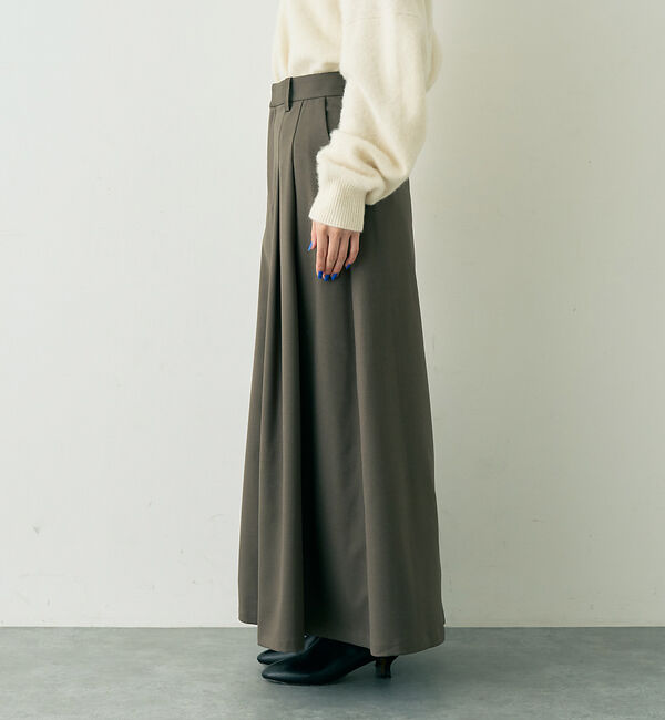 Rouge vif「【人気追加】 タックフレアマキシスカート」|スカート|