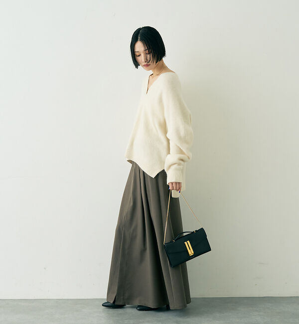 Rouge vif「【人気追加】 タックフレアマキシスカート」|スカート|