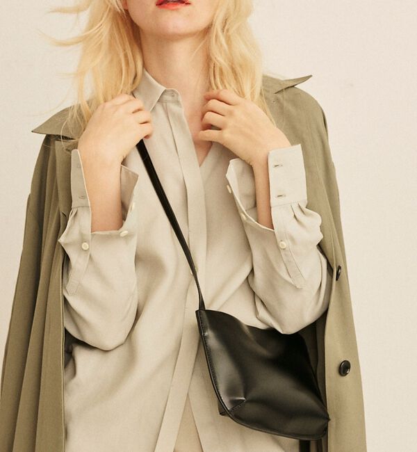 Rouge vif「【CHIMERE/シメール】スプリットレザーミニショルダーバッグ【予約】」|ショルダー・メッセンジャー|ブラック