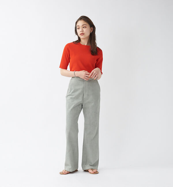 qualite「【e&times;qualite】製品染ストレートパンツ」|デニム|