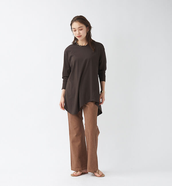 qualite「【e&times;qualite】製品染ストレートパンツ」|デニム|