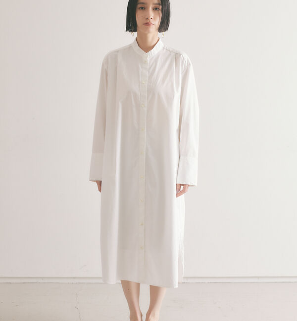 qualite「ドレープネックシャツワンピース」|ワンピース|