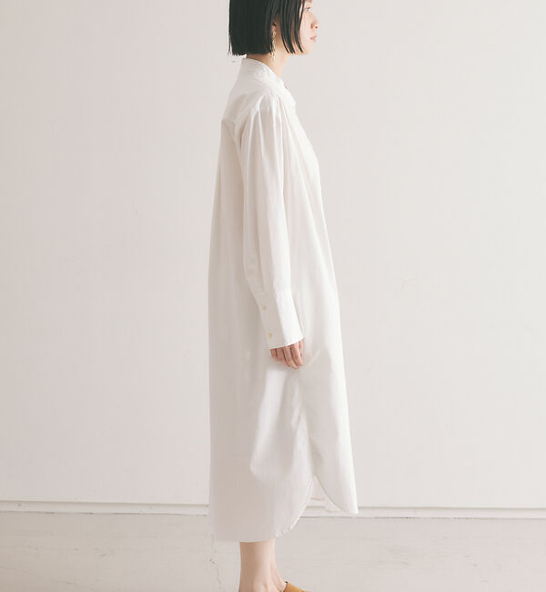 qualite「ドレープネックシャツワンピース」|ワンピース|