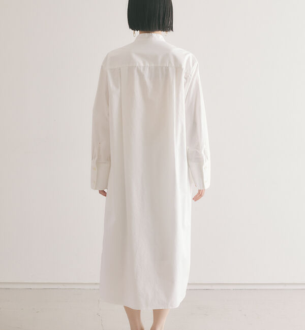 qualite「ドレープネックシャツワンピース」|ワンピース|