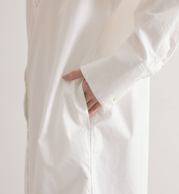 qualite「ドレープネックシャツワンピース」|ワンピース|