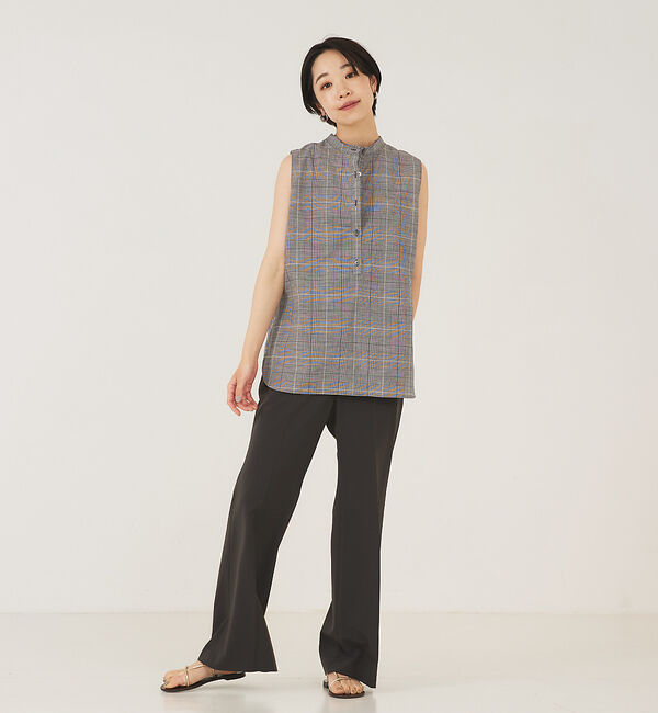 qualite「ストレッチセンタープレスフレアパンツ」|その他|