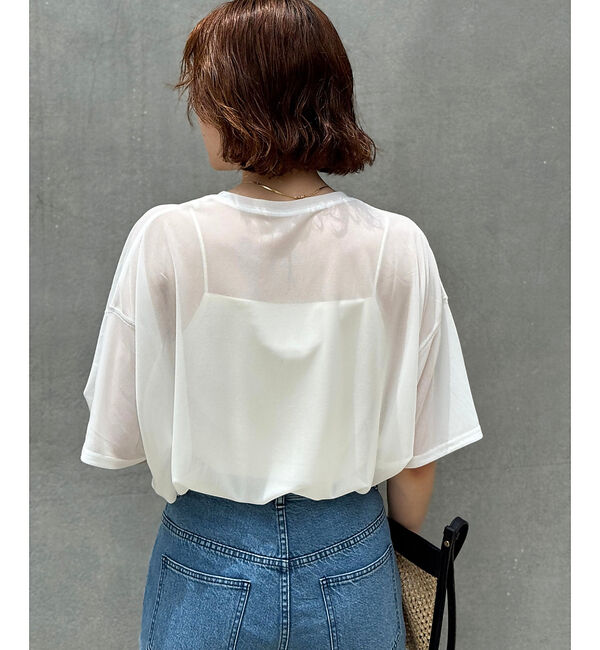 qualite「【インナーキャミ付き】シアードルマンT」|Tシャツ・カットソー|