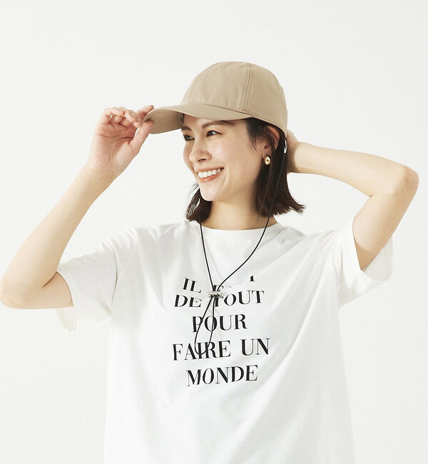 abahouse mavie「コットンナイロンキャップ(ストラップ付)」|その他|モカ