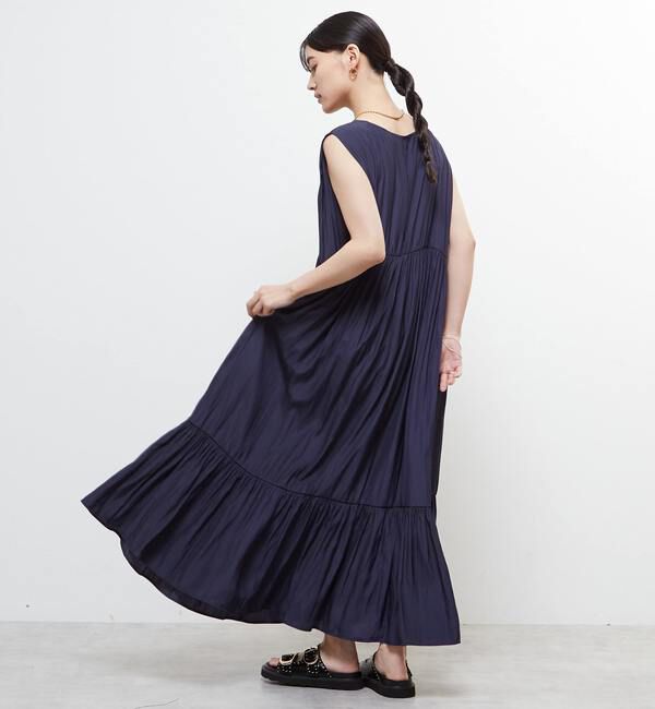 Soffitto「ボートネックギャザーティアードワンピース」|ワンピース|