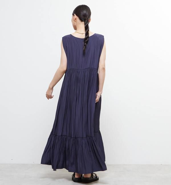 Soffitto「ボートネックギャザーティアードワンピース」|ワンピース|