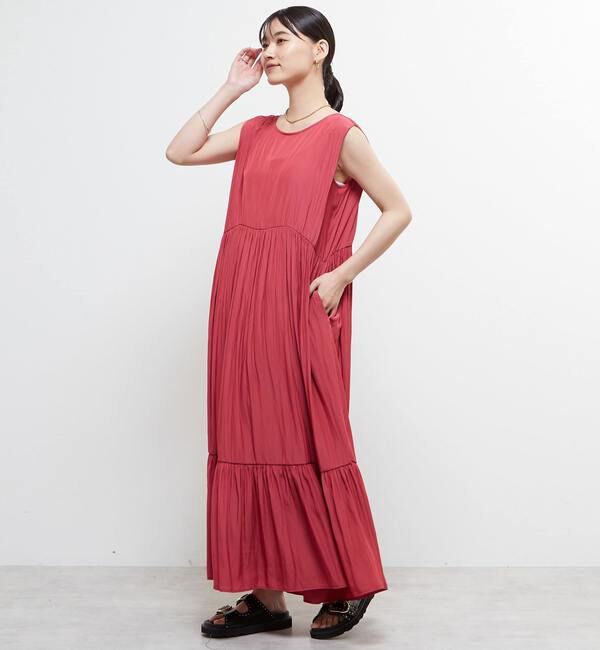 Soffitto「ボートネックギャザーティアードワンピース」|ワンピース|