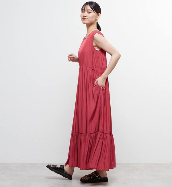 Soffitto「ボートネックギャザーティアードワンピース」|ワンピース|