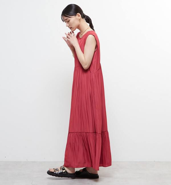 Soffitto「ボートネックギャザーティアードワンピース」|ワンピース|