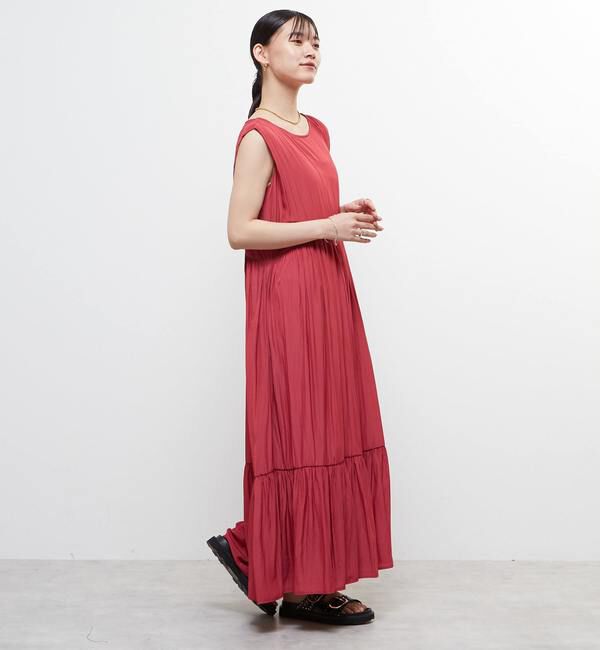 Soffitto「ボートネックギャザーティアードワンピース」|ワンピース|