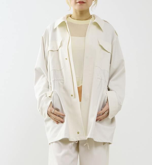 SOFFITTO「【A_/エース】ミリタリーブルゾン」|ブルゾン・スタジャン|ホワイト