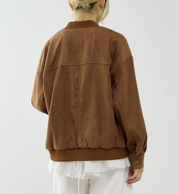 SOFFITTO「ストレッチフェイクスウェードブルゾン」|ブルゾン・スタジャン|