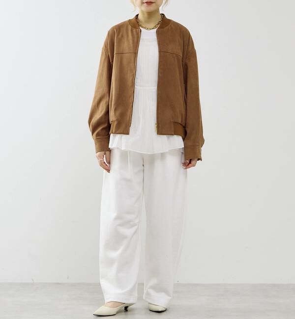 SOFFITTO「ストレッチフェイクスウェードブルゾン」|ブルゾン・スタジャン|