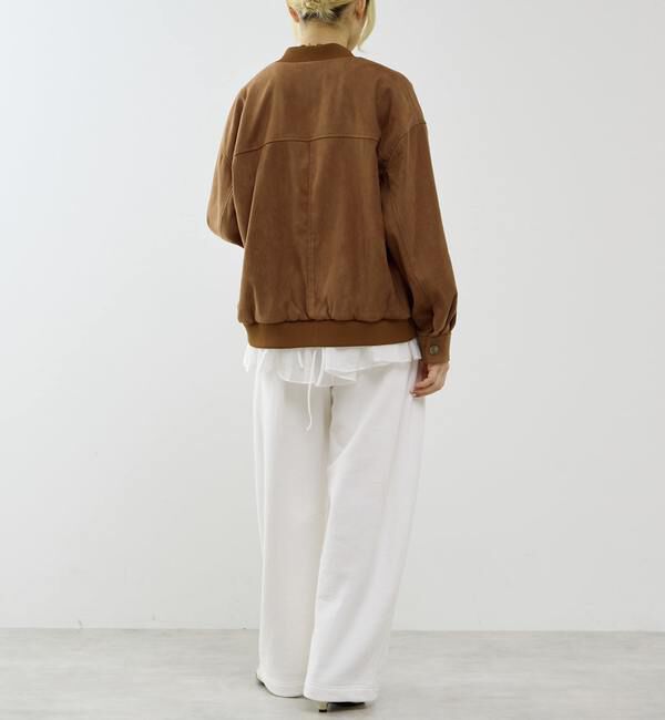 SOFFITTO「ストレッチフェイクスウェードブルゾン」|ブルゾン・スタジャン|