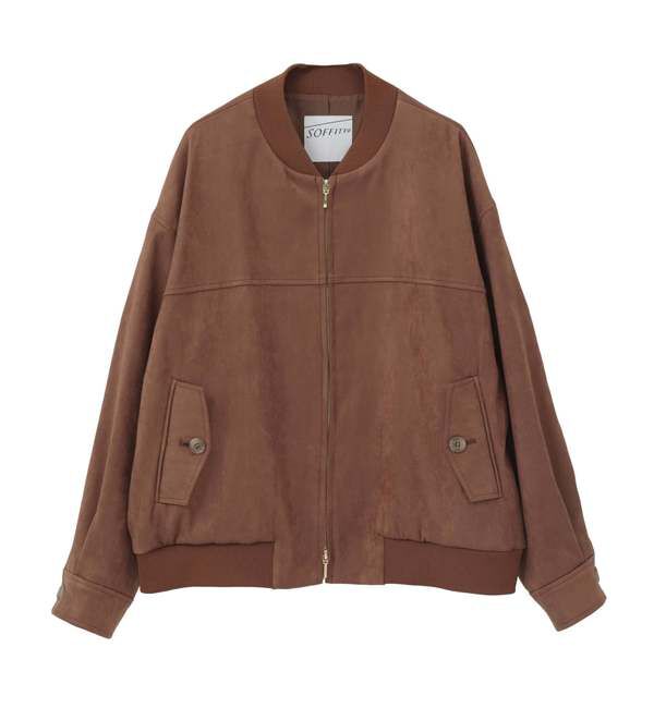 SOFFITTO「ストレッチフェイクスウェードブルゾン」|ブルゾン・スタジャン|