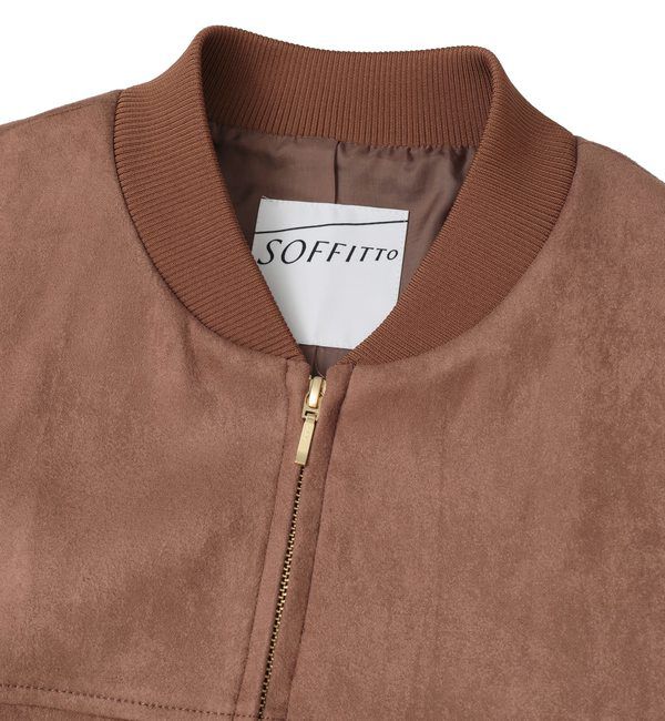 SOFFITTO「ストレッチフェイクスウェードブルゾン」|ブルゾン・スタジャン|