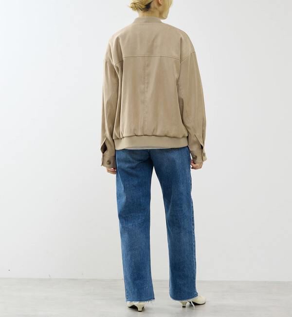 SOFFITTO「ストレッチフェイクスウェードブルゾン」|ブルゾン・スタジャン|