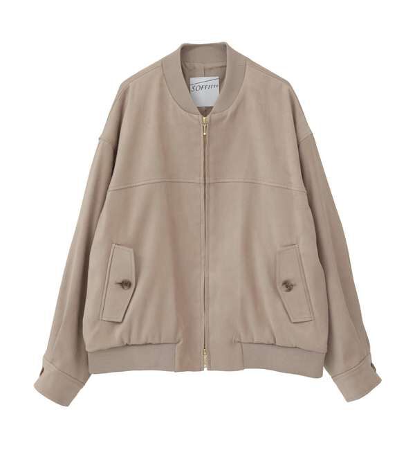 SOFFITTO「ストレッチフェイクスウェードブルゾン」|ブルゾン・スタジャン|