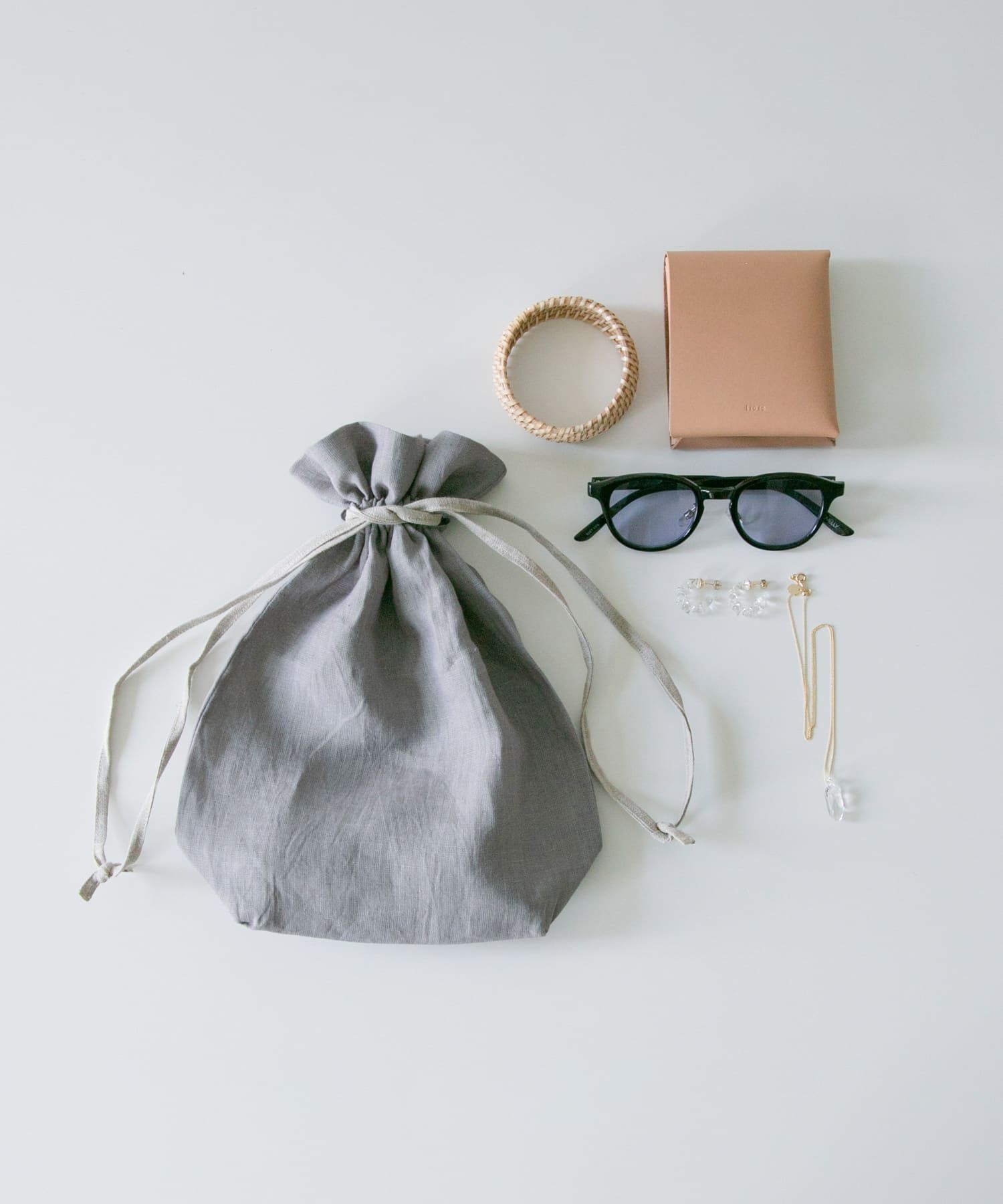 URBAN RESEARCH DOORS「『WEB限定』『別注』miiThaaii&times;DOORS　バイカラーリネン巾着M」|その他|