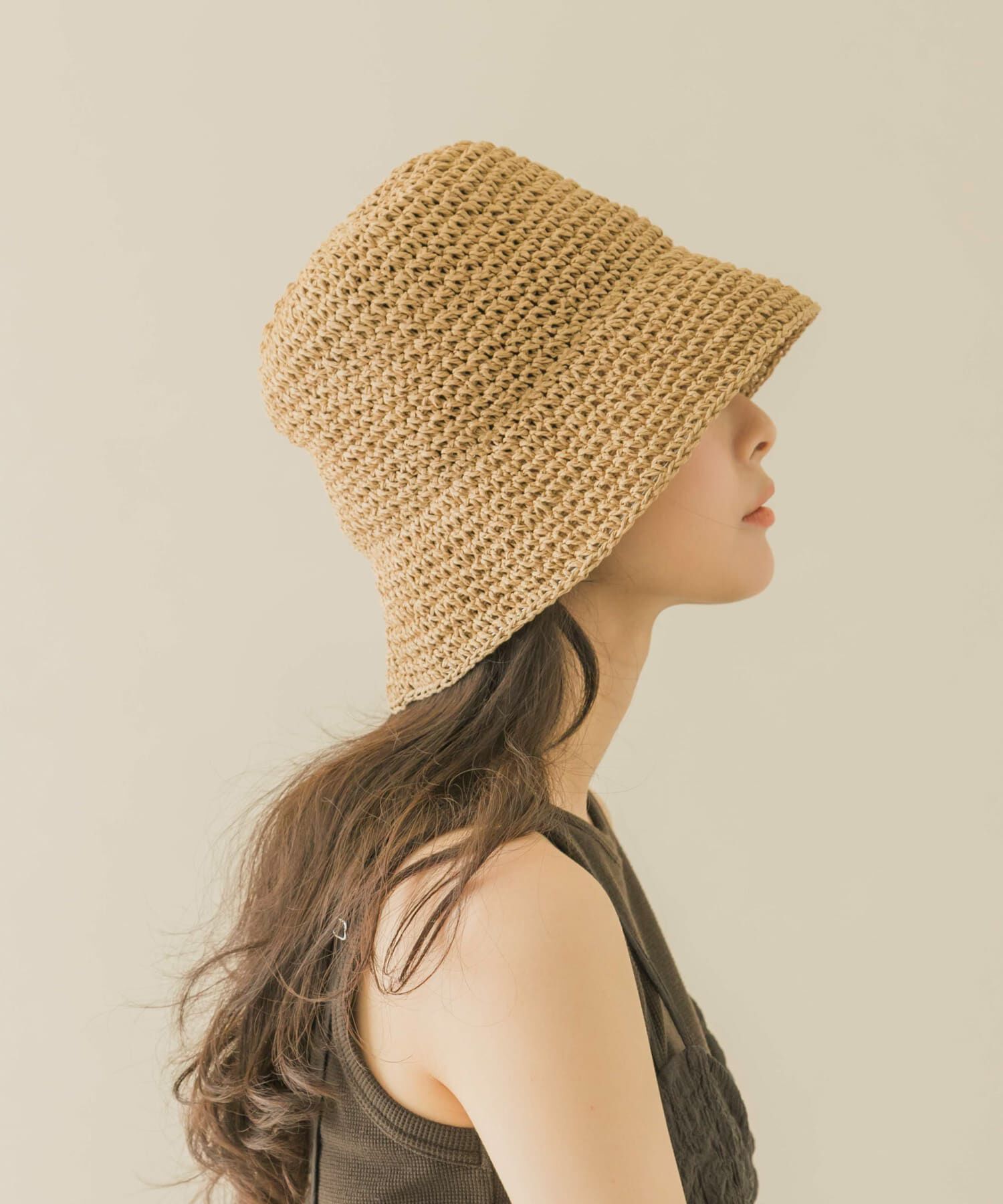 SMELLY「プレーンペーパーハット」|ハット|ベージュ