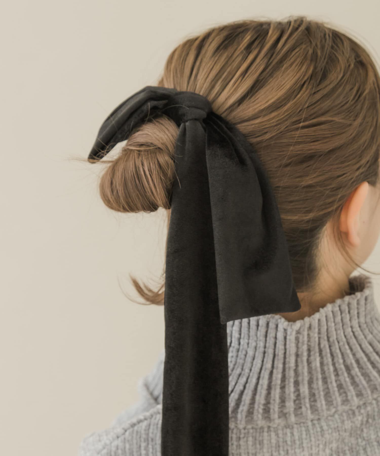 SMELLY「『WEB/一部店舗限定』ベロアビッグリボンヘアカフセット」|ヘアゴム・シュシュ|