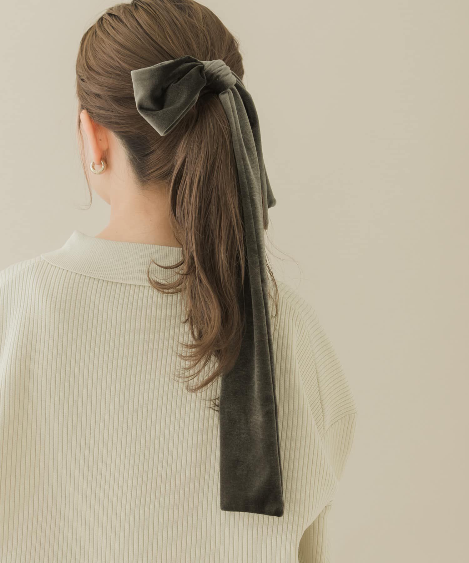 SMELLY「『WEB/一部店舗限定』ベロアビッグリボンヘアカフセット」|ヘアゴム・シュシュ|