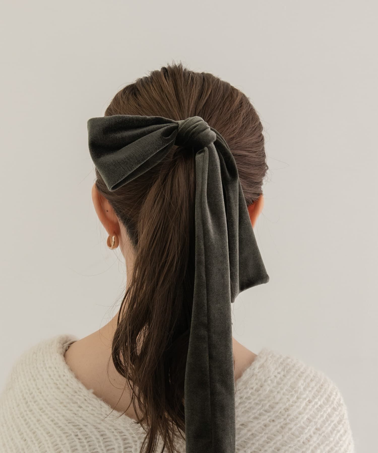 SMELLY「『WEB/一部店舗限定』ベロアビッグリボンヘアカフセット」|ヘアゴム・シュシュ|