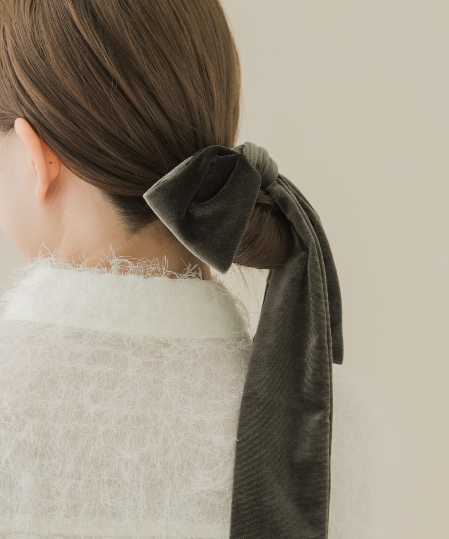 SMELLY「『WEB/一部店舗限定』ベロアビッグリボンヘアカフセット」|ヘアゴム・シュシュ|