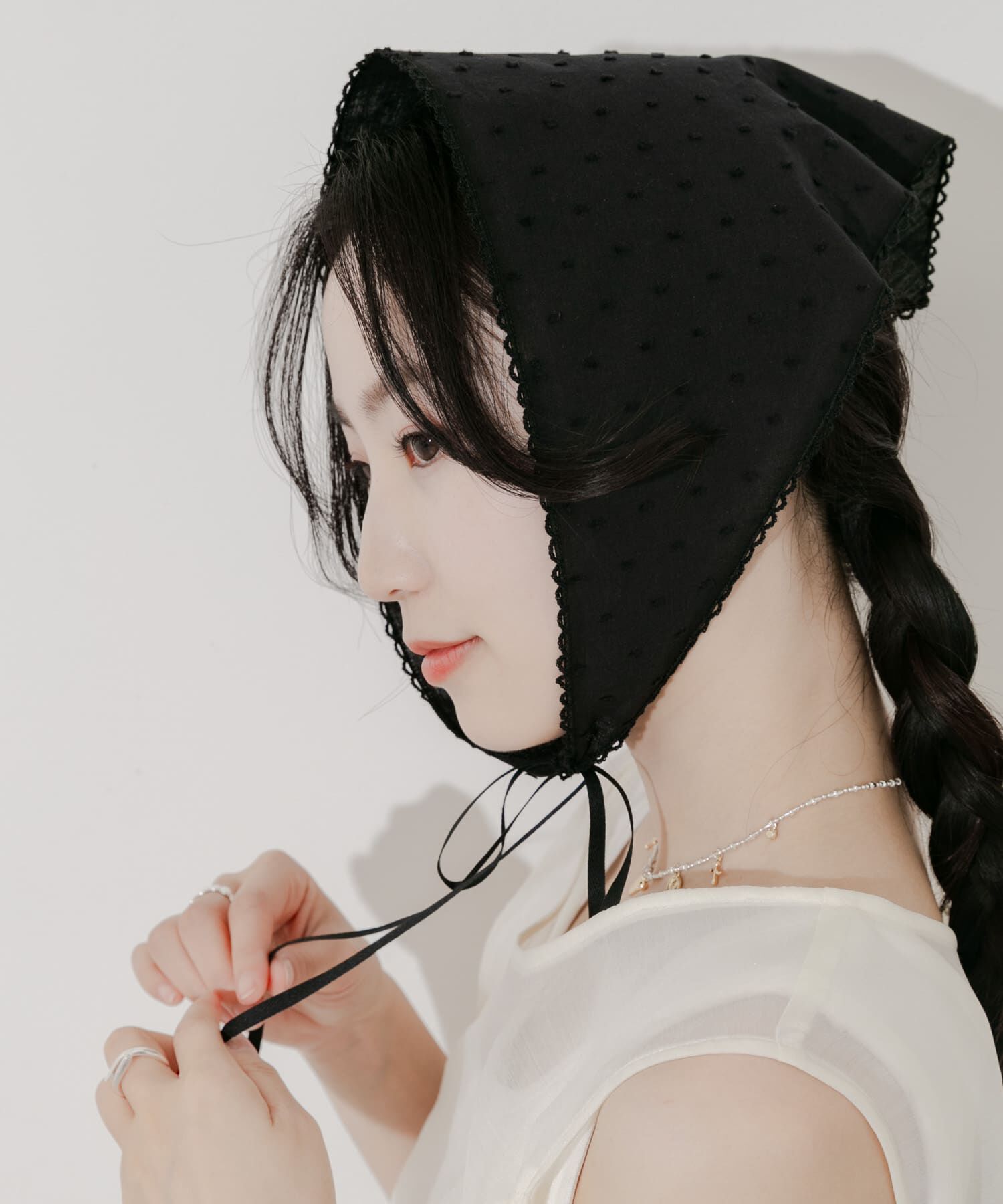 SMELLY「ドットバブーシュカ」|バンダナ・スカーフ|