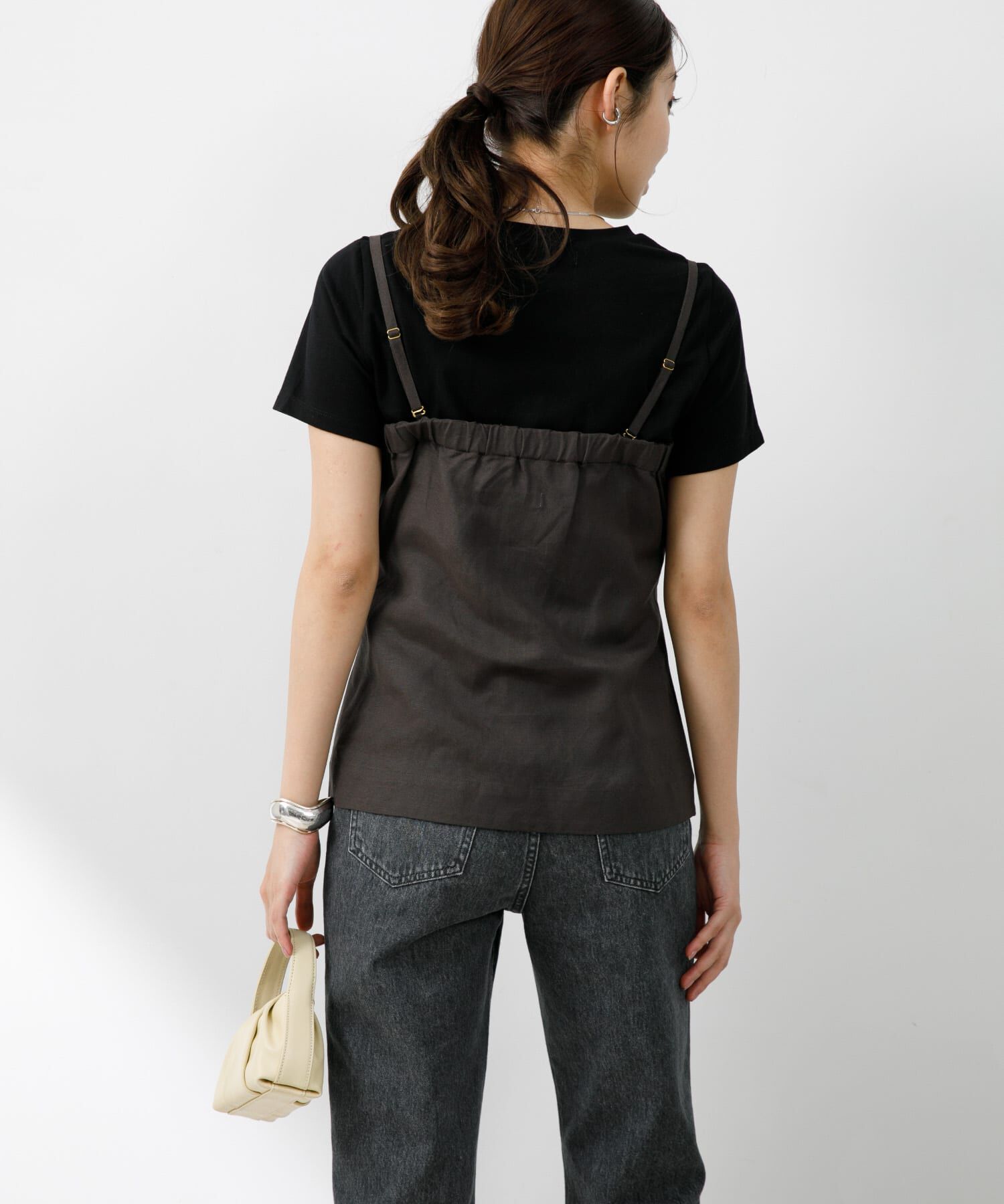 URBAN RESEARCH ROSSO「F by ROSSO　リネン混ビスチェ+半袖Tシャツ」|Tシャツ・カットソー|