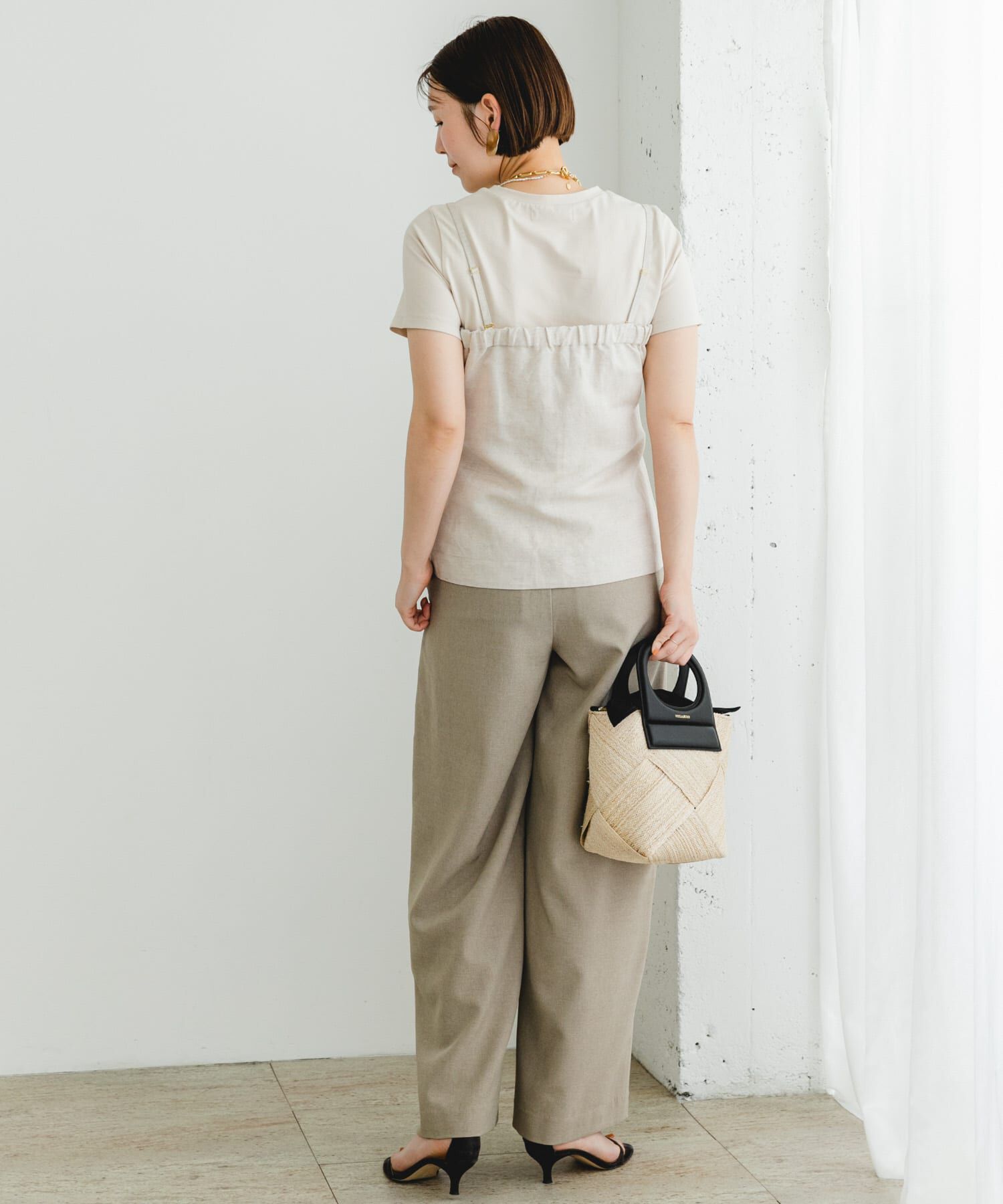 URBAN RESEARCH ROSSO「F by ROSSO　リネン混ビスチェ+半袖Tシャツ」|Tシャツ・カットソー|