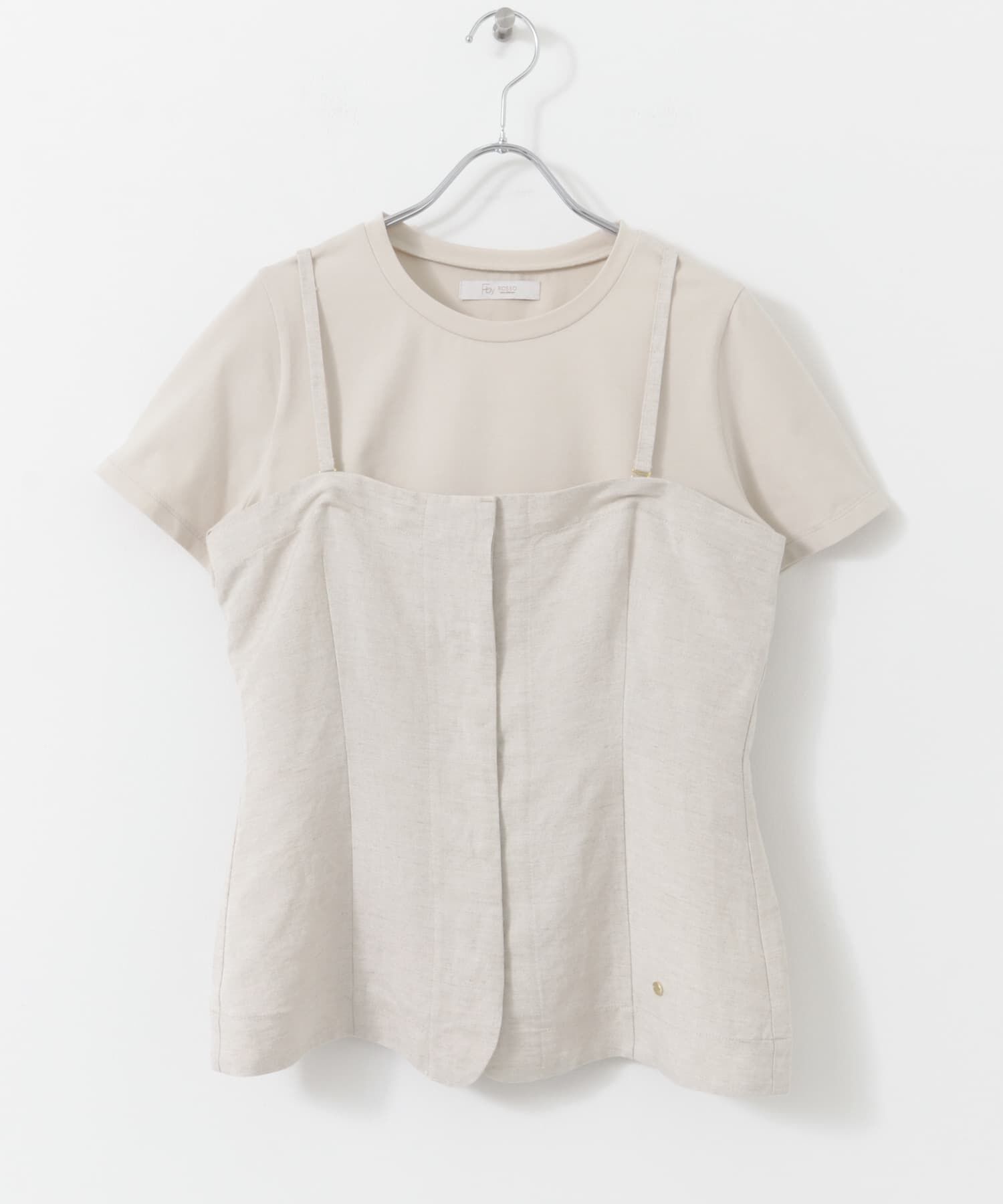 URBAN RESEARCH ROSSO「F by ROSSO　リネン混ビスチェ+半袖Tシャツ」|Tシャツ・カットソー|