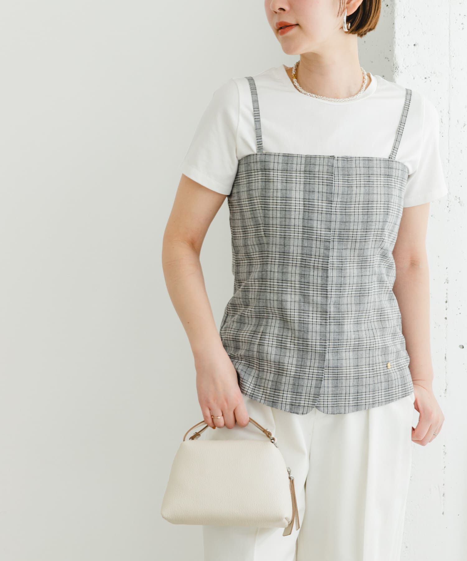 URBAN RESEARCH ROSSO「F by ROSSO　リネン混ビスチェ+半袖Tシャツ」|Tシャツ・カットソー|