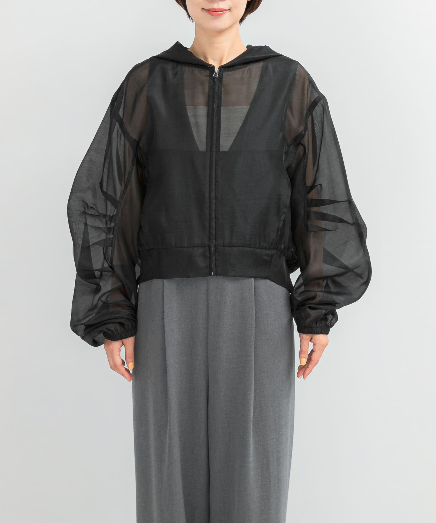 URBAN RESEARCH ROSSO「ELENDEEK　HOODIE SHEER BLOUSON」|ブルゾン・スタジャン|