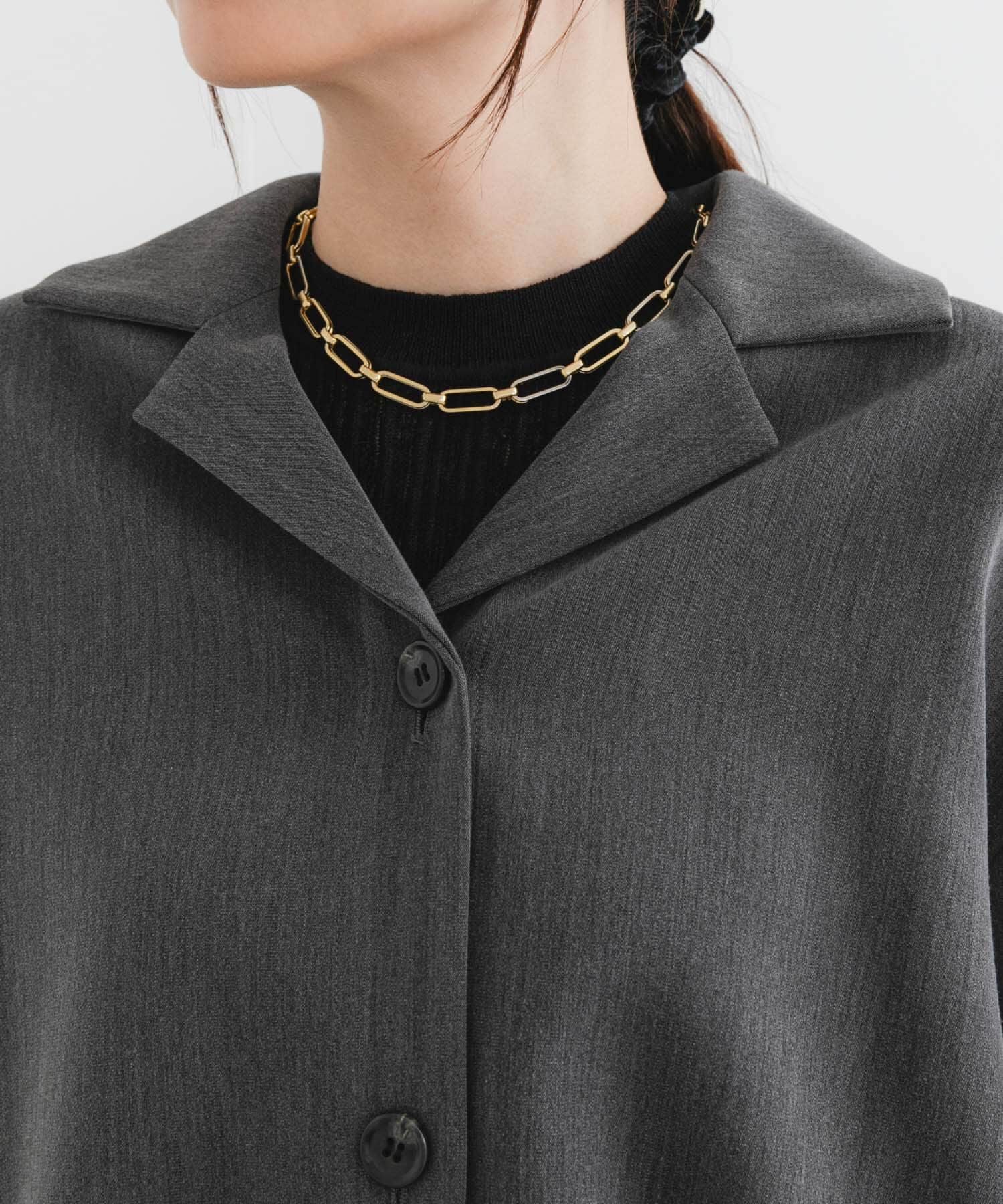 URBAN RESEARCH ROSSO「F by ROSSO　オープンカラーシャツジャケット」|ノーカラーコート|