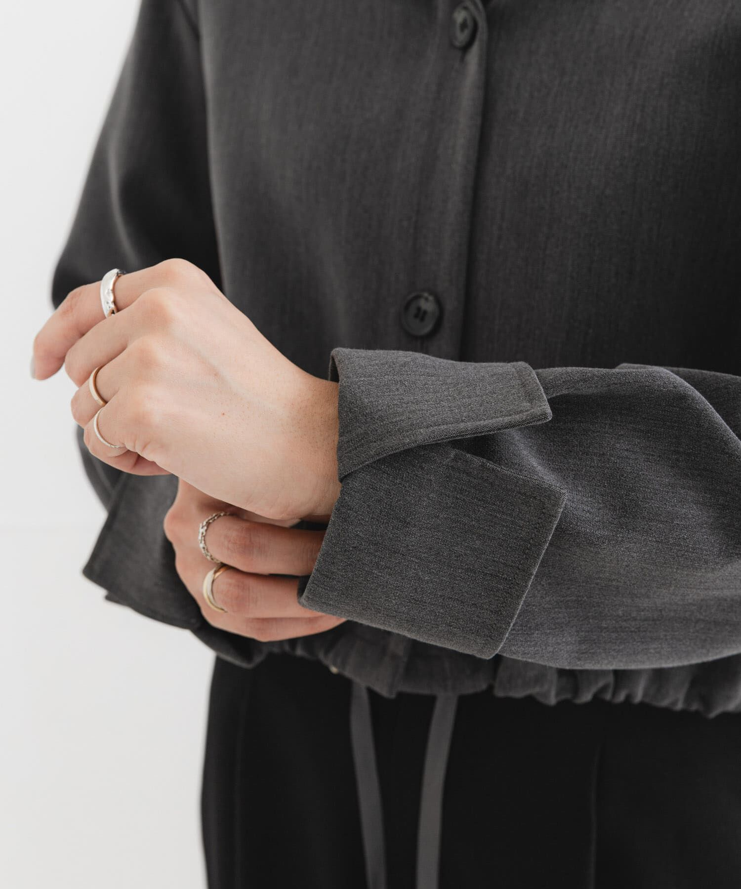 URBAN RESEARCH ROSSO「F by ROSSO　オープンカラーシャツジャケット」|ノーカラーコート|