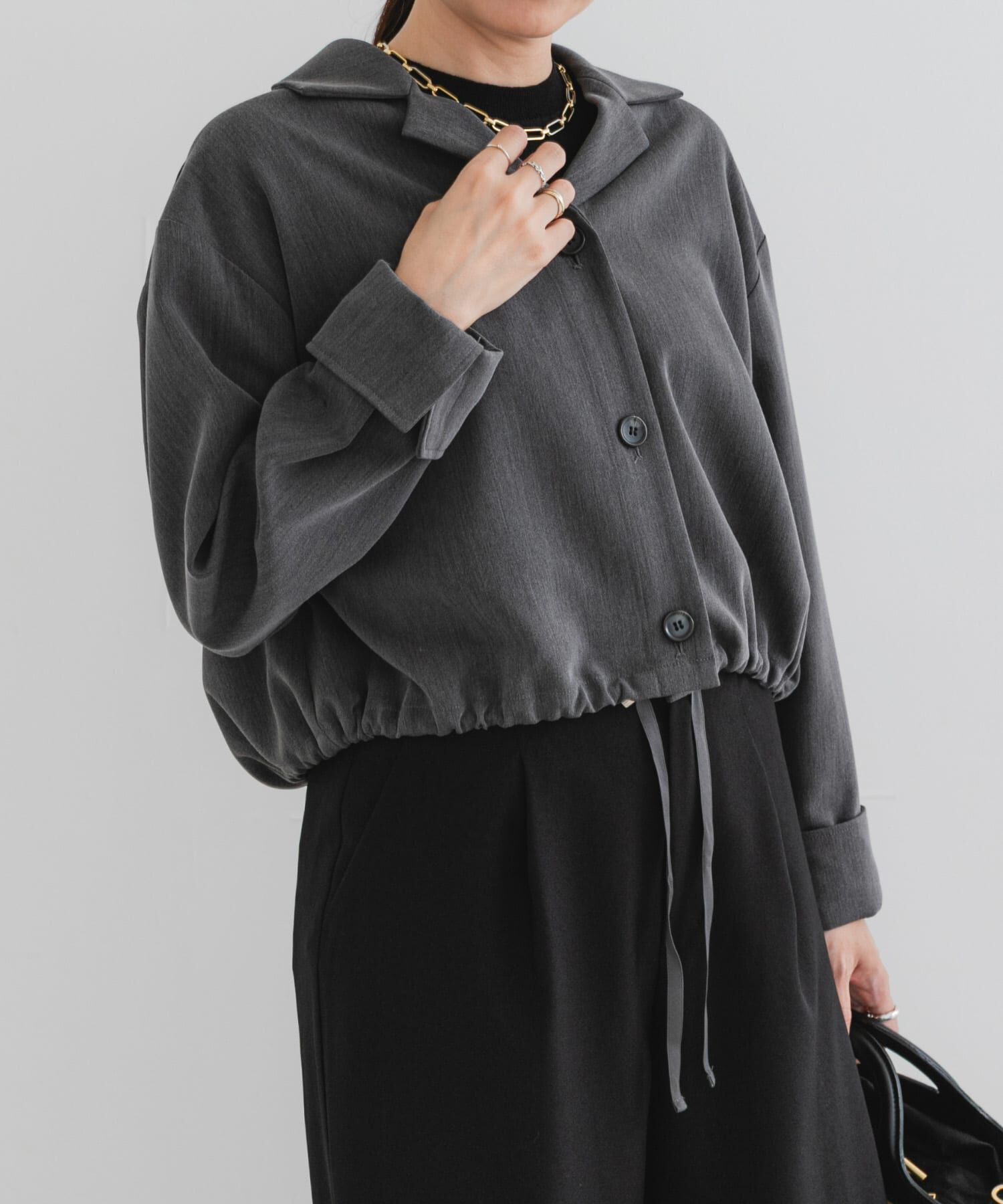 URBAN RESEARCH ROSSO「F by ROSSO　オープンカラーシャツジャケット」|ノーカラーコート|