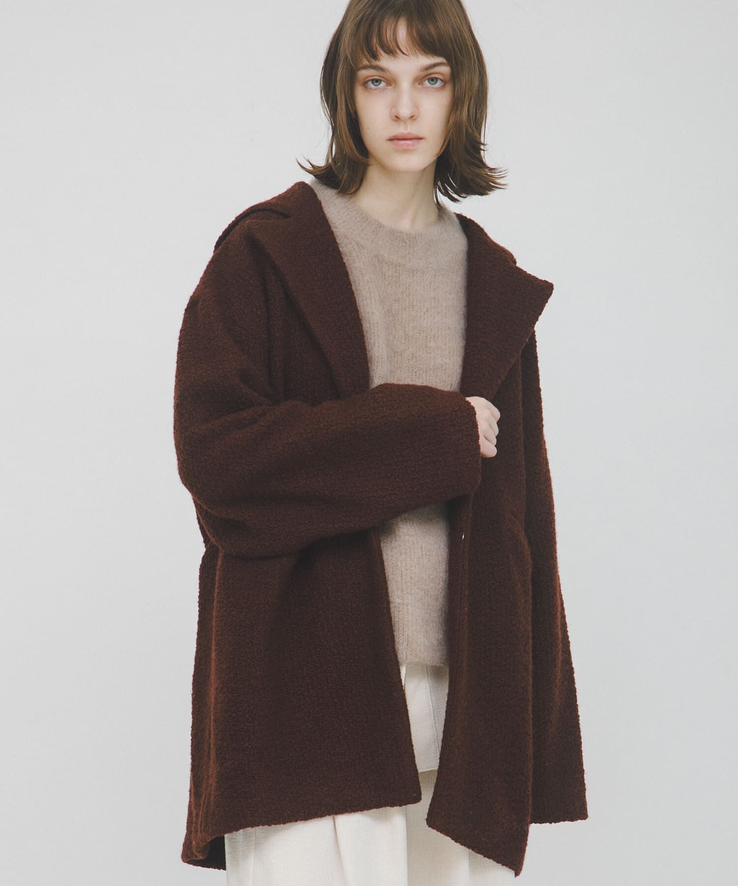 LAATO「sailor collar coat」|ノーカラーコート|