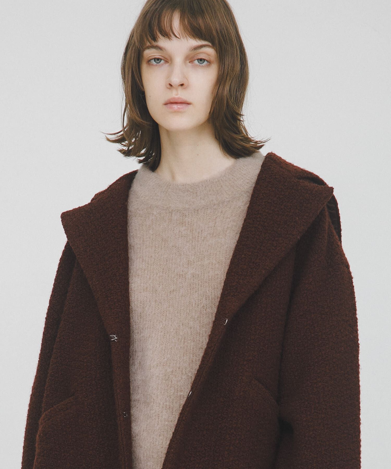 LAATO「sailor collar coat」|ノーカラーコート|