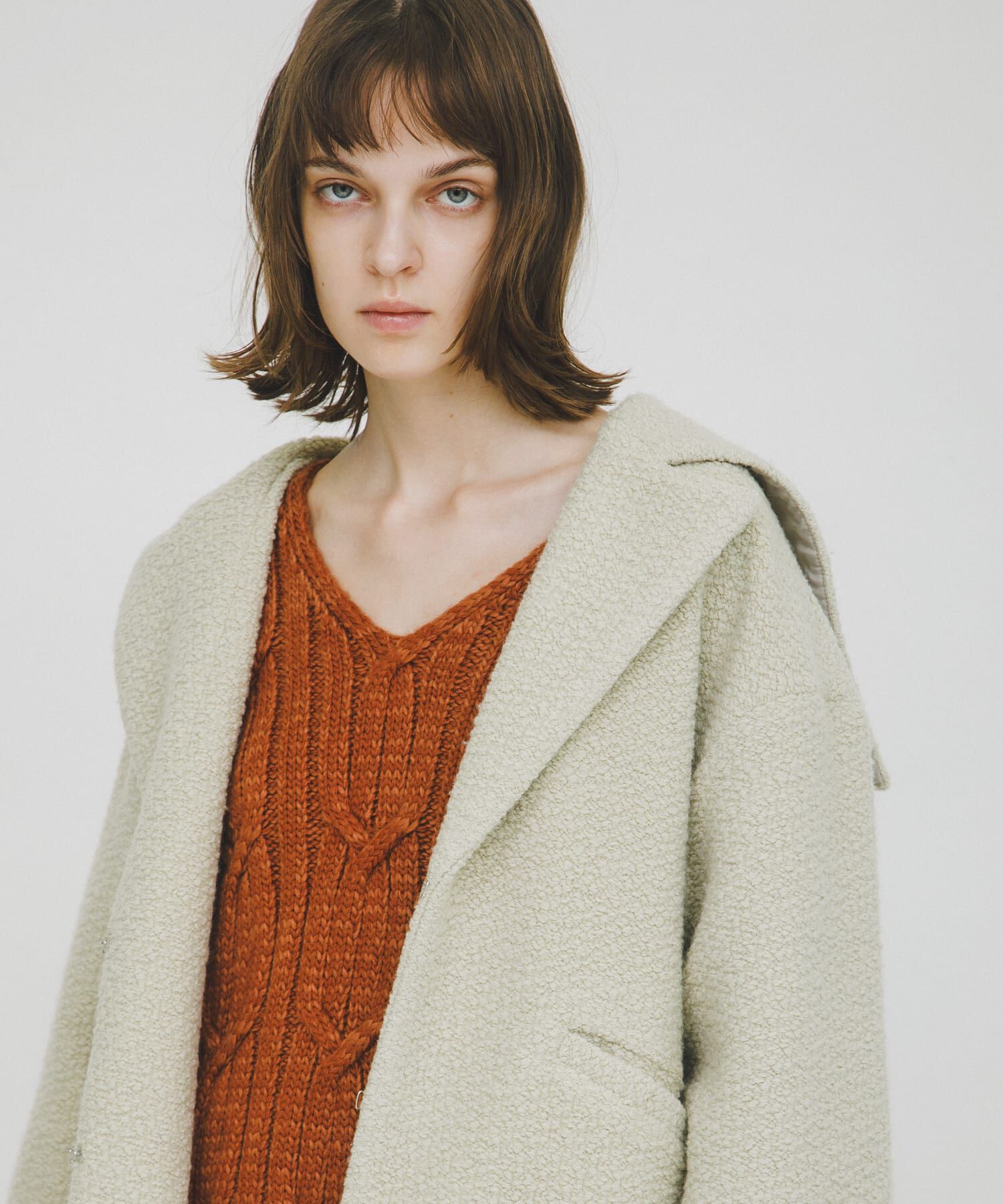 LAATO「sailor collar coat」|ノーカラーコート|