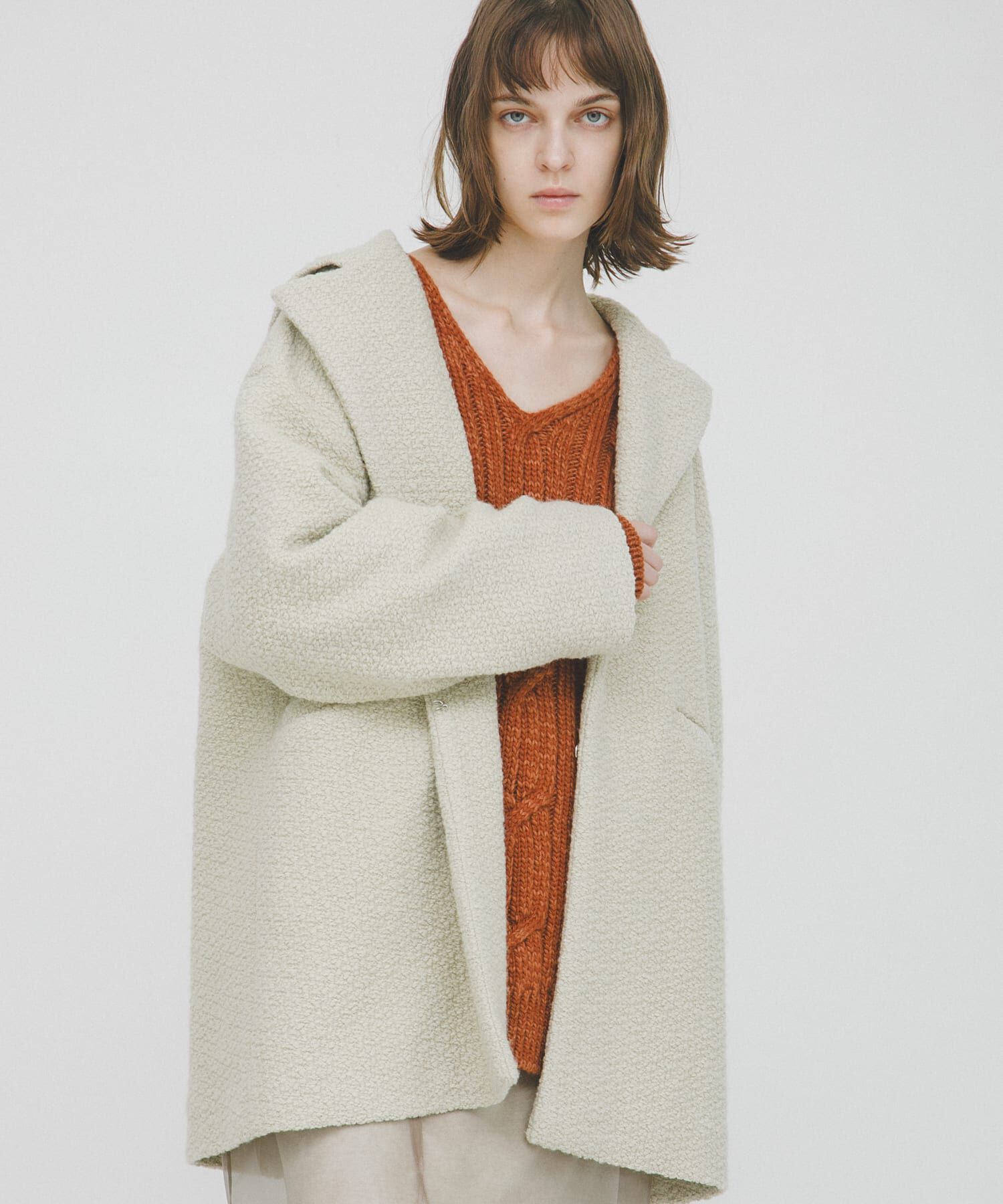 LAATO「sailor collar coat」|ノーカラーコート|