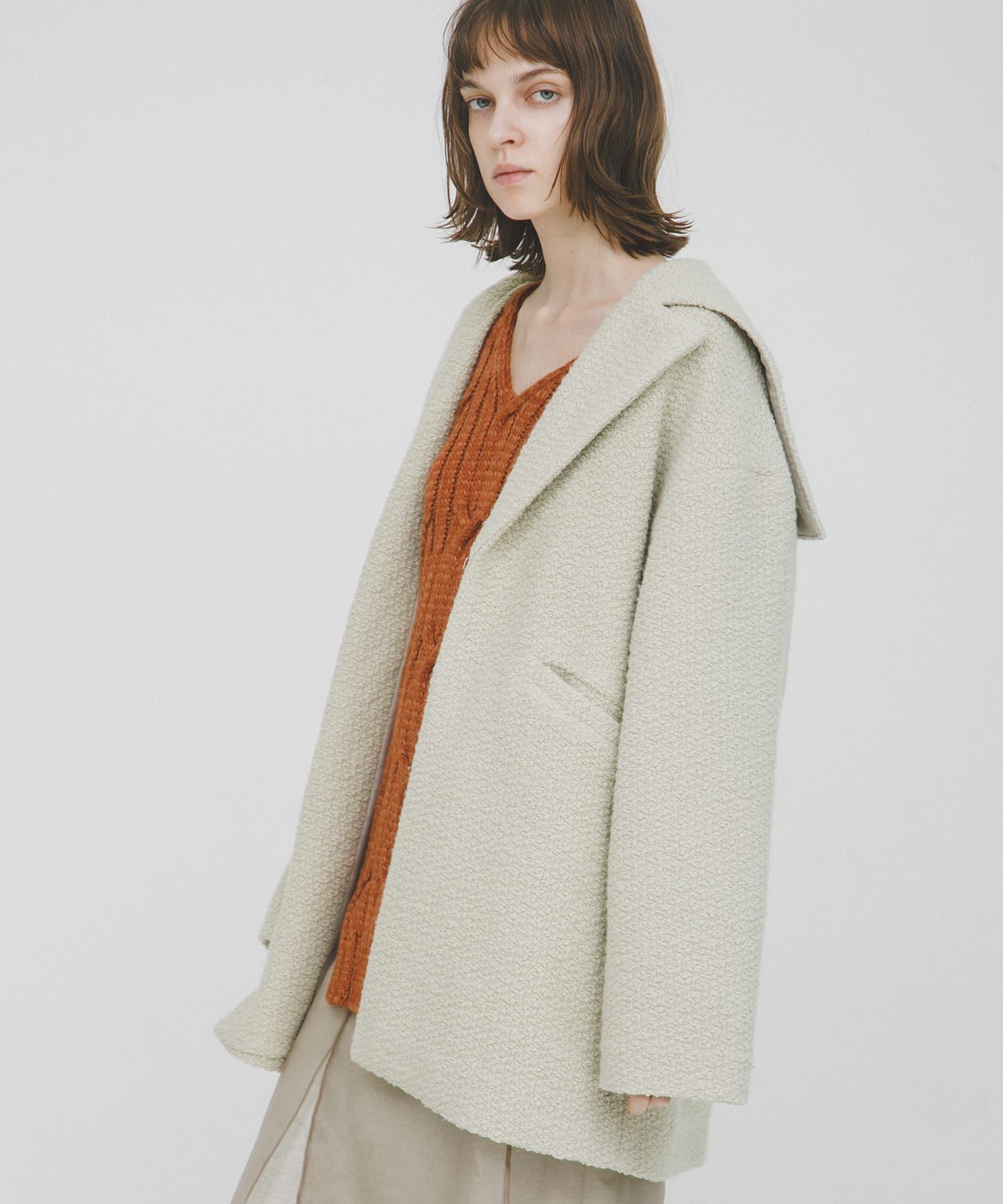 LAATO「sailor collar coat」|ノーカラーコート|