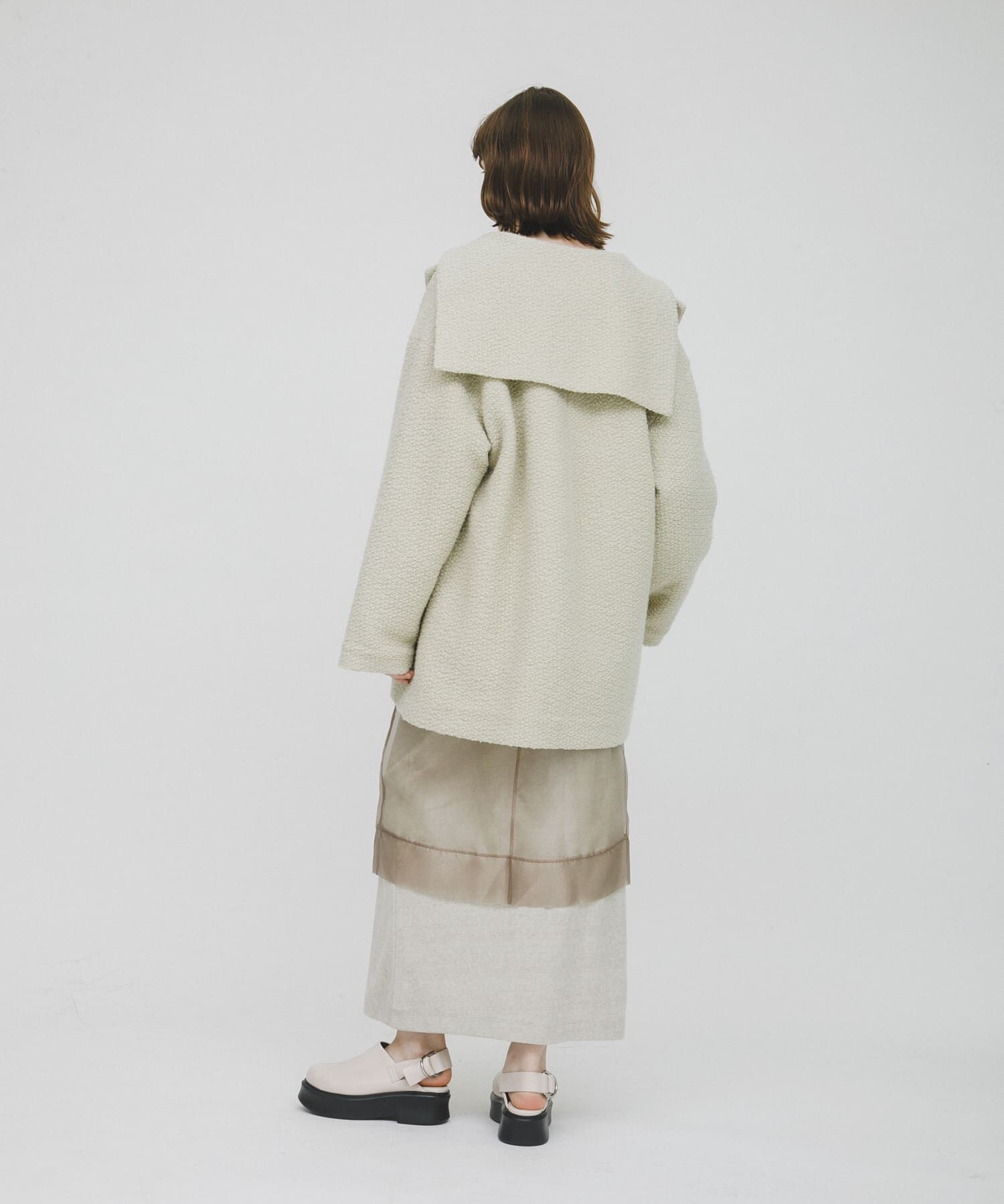 LAATO「sailor collar coat」|ノーカラーコート|